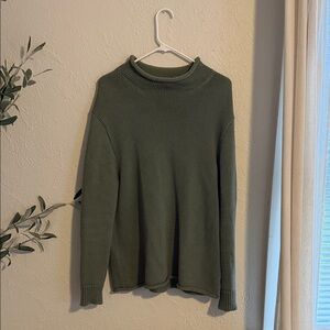 J. Crew Olive Green Turtleneck Sweater